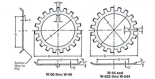 brass lock washers drwaing