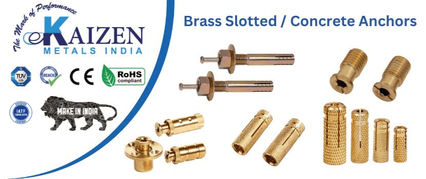 brass slotted  concrete anchors