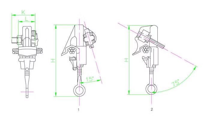 hot line clamp drawing