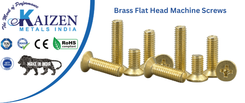 brass flat head machine screws