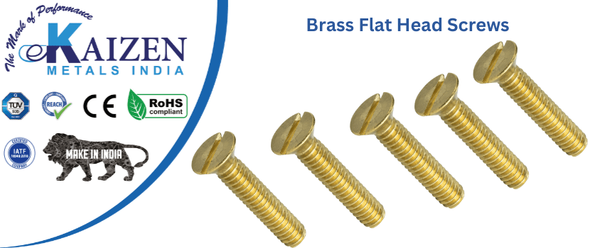 brass flat head screws