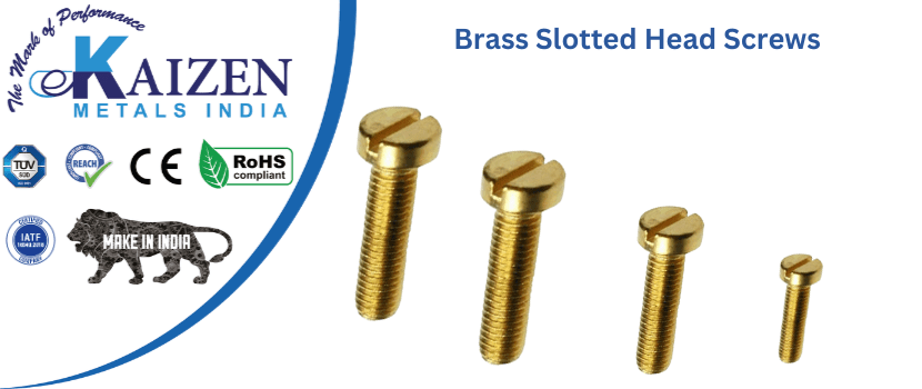 brass slotted head screws