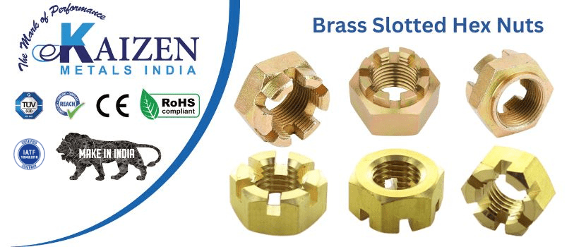 brass slotted hex nuts