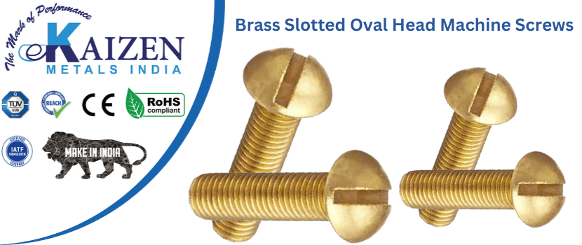 brass slotted oval head machine screws