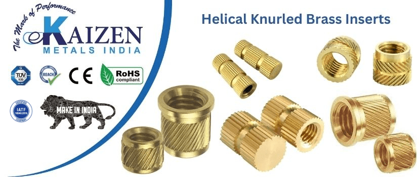 helical knurled brass inserts